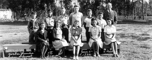 7th grade, Yorba Linda Grammar School, Jan. 1942