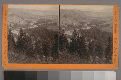 (Boise River, Idaho; on verso.) Place of publication: Baker City, Oregon. Photographer's series: On the Line of the Union Pacific Railway