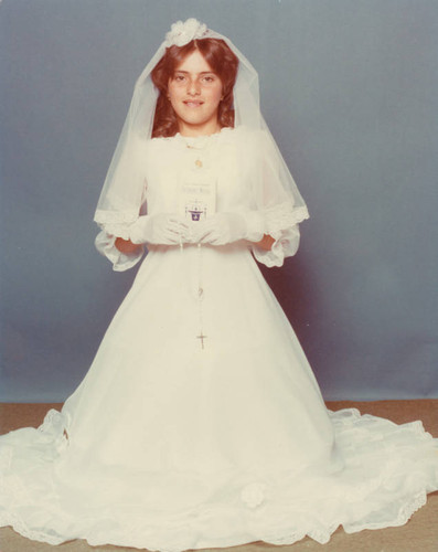 Young girl's first communion