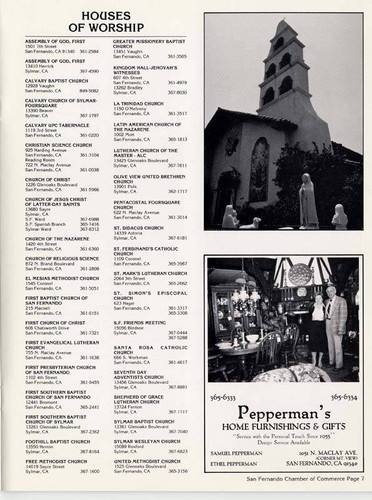 San Fernando Shopping Guide and Industrial Directory, circa 1980 (page 7)