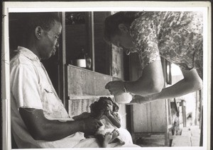 A badly undernourished two months-old baby was brought to Mrs Scheibler. The little girl was skin and bones and her mother wasn't able to breast-feed her, so she was given tinned milk etc. and pulled through
