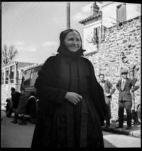 Foyer. Old woman [Woman in Alsatian dress. Comite Americain de Secours Civil. Bellac, France]