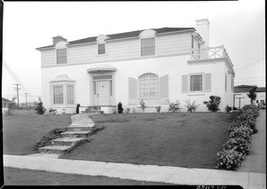 Exterior view of a two-story house in San Marino, 1937