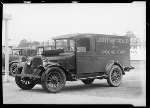 Johnson Cake Co. truck, Southern California, 1932