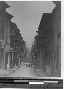 Hong Kong street scene, China, ca.1920