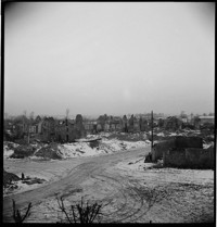 [Villers-Bocage [Overview of ruins in snow.]