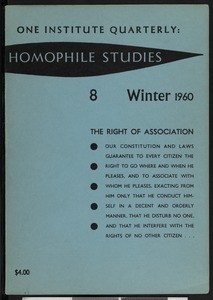 ONE institute quarterly 3/1/8 (Winter 1960)