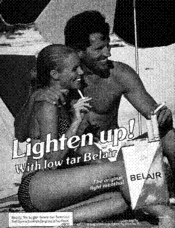 Lighten up! With low tar Belair