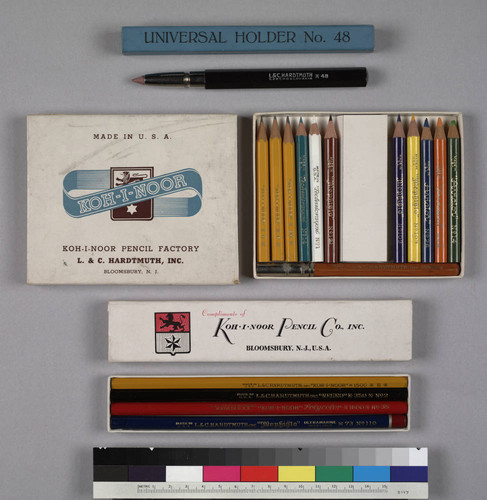 Two sets of colored pencils manufactured Koh-I-Noor Pencil Company