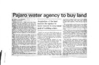 Pajaro water agency to buy land
