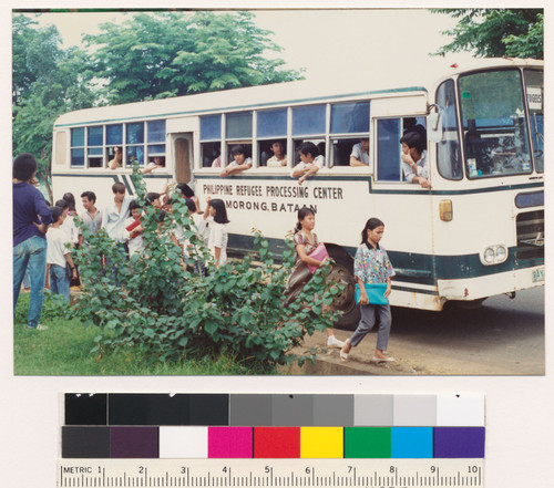 Philippine refugee processing center bus