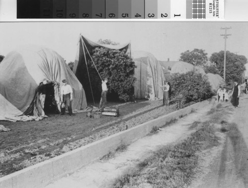 Tenting by road