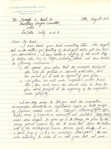 Letter to Joseph L. Reid