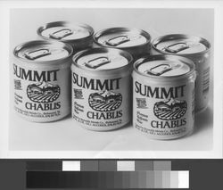 Six pack of Summit "premium California" chablis wine in a can, produced by Geyser Peak Winery in the late 1970s