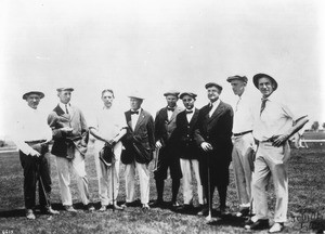 The Los Angeles Country Club team at Morris Cup golf match in 1915