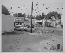 Intersection of North Main Street and McKinley Street, Sebastopol, California, 1958