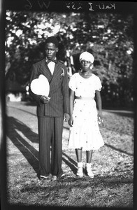 Salomon Muhayi with his wife, Mozambique, ca. 1933-1939