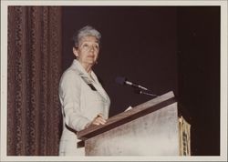 Helen Putnam speaking at the California Cities Conference, San Diego, California, Oct. 1976