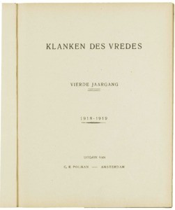 Klanken des vredes, vol. 04 (1918), nr. 01