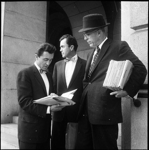 Finn twins arrest Judge Chantry, 1957