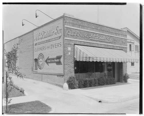 A.C. Riddler and Son, cleaning and dyeing establishment, 673 South Raymond, Pasadena. 1924