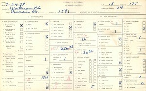 WPA household census for 1581 CURRAN STREET, Los Angeles