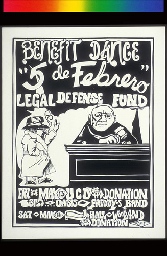Benefit Dance-Legal Defense Fund, Announcement Poster for