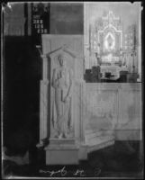 Relief sculpture of St. John by Salvatore Cartiano Scarpitta in St. John's Episcopal Church, Los Angeles, circa 1925-1939