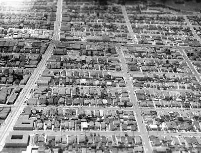 Aerial view of Albany, c. 1962