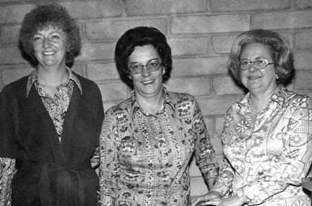 Ellen Zappata, Patricia Dempster, and Bette Rhodes