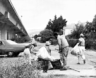 Clean-up along Santa Fe tracks