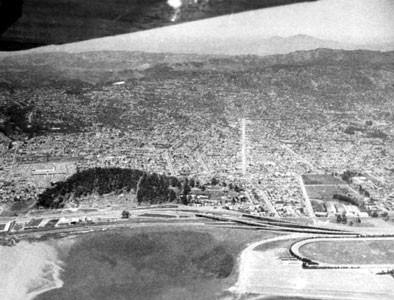 Aerial view of Albany with Mt. Diablo in distance