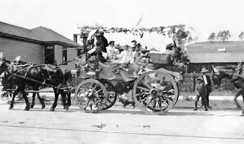 Mothers Club Float--Fourth of July Parade