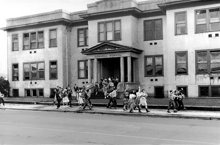 Cornell School before demolition (Main Entrance)