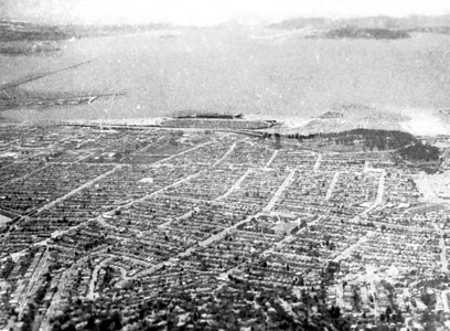 Aerial view of Albany, c. 1962