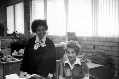 Mayor Joyce Jackson and Virginia Chambers