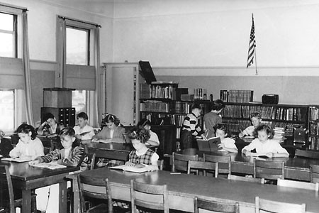 Cornell School before demolition (Library)