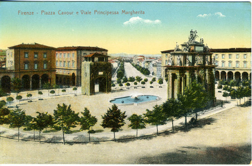 Postcard, Piazza Cavour e Viale Principessa Margherita