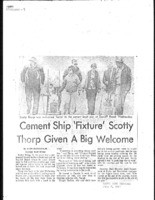 Cement Ship 'Fixture' Scotty Thorp Given a Big Welcome