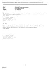 [Email from Mounif Fawaz to Benilkes regarding market facts attached on spread sheets]