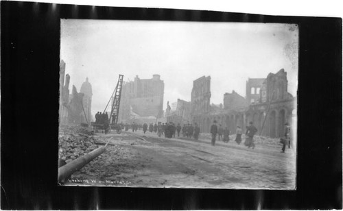 [Looking west on Market Street after the earthquake and fire of 1906]