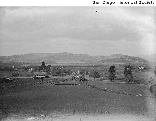View of the farms and farmhouses in Santee
