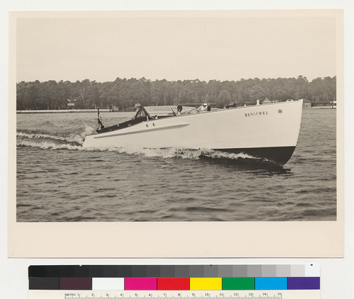 Henschel boat with driver, three quarter view