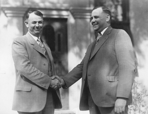 Andrew P. Hill, Jr. and Walter L. Bachrodt, Superintendent of Schools