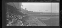 Panoramic view of opening game at Dodger Stadium in Los Angeles, Calif., 1962