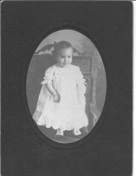 Unidentified child in a Victorian baby dress