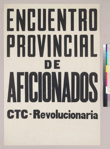 Encuentro provincial de aficionados. CTC-Revolucionaria