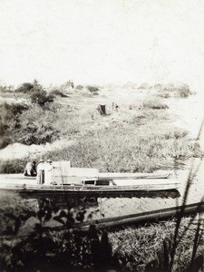 A dugout at Sesheke landing stage