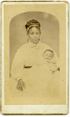 Portrait of Lucy Hinds with infant Ernest L. Hinds