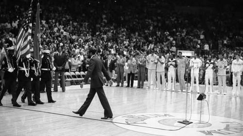 Marvin Gaye at NBA All-Star Game, Los Angeles, 1983